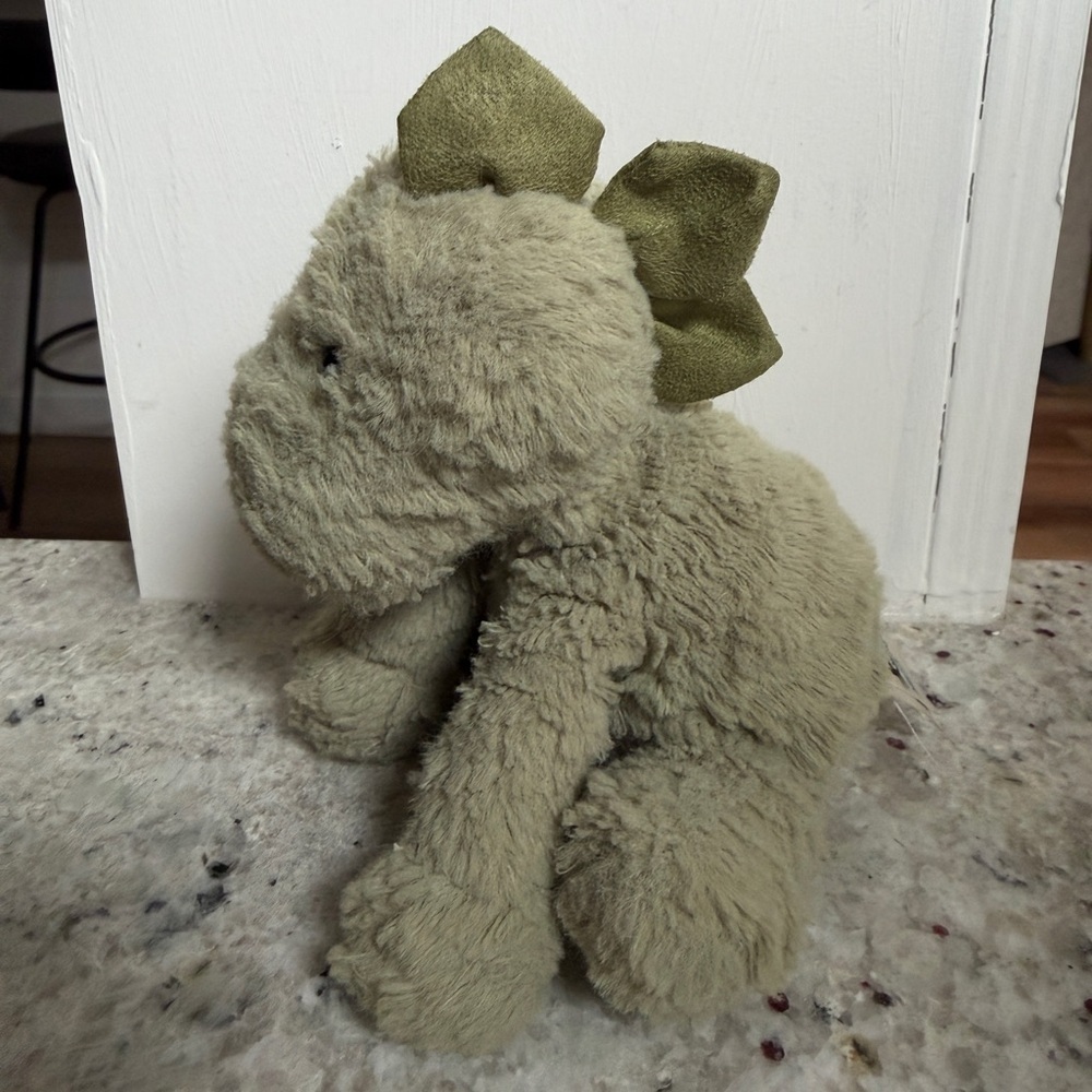 Jellycat Fuddlewuddle Dinosaur Dino Sage Green Plush Stuffie 8” Bean Bag Toy